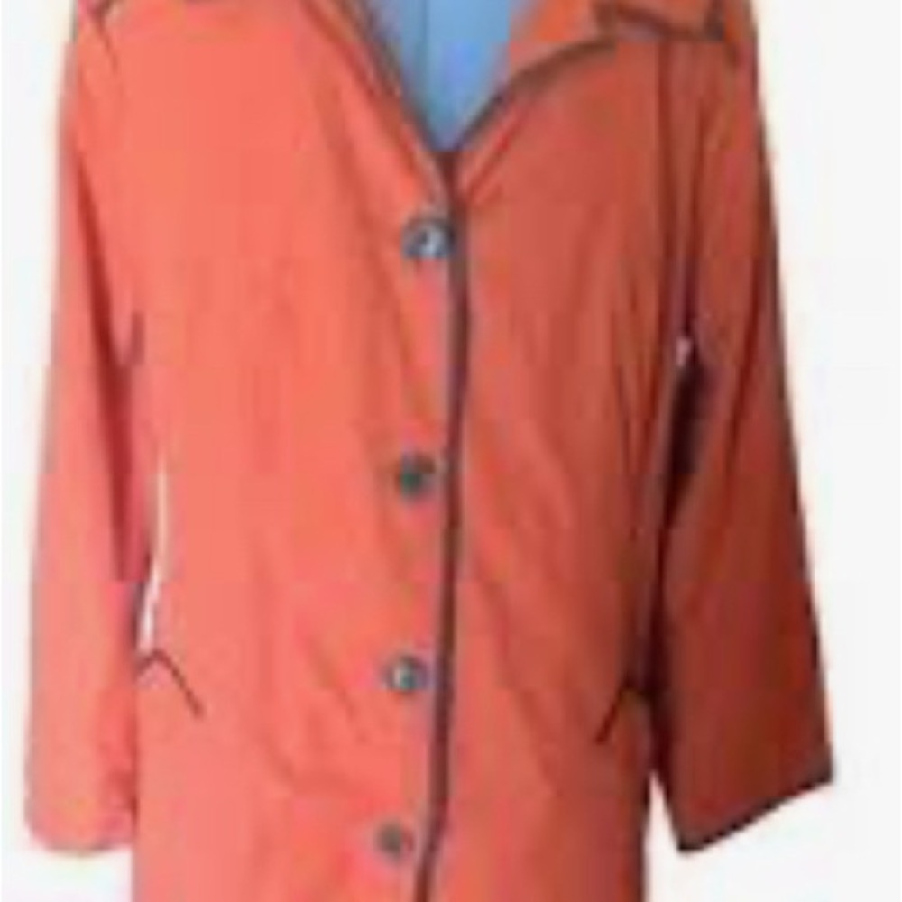 Dennis Basso Orange Trench Coat